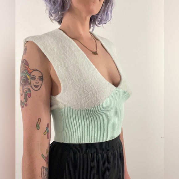 Sleeveless, Free People Mint Green Top - Picture 4 of 6